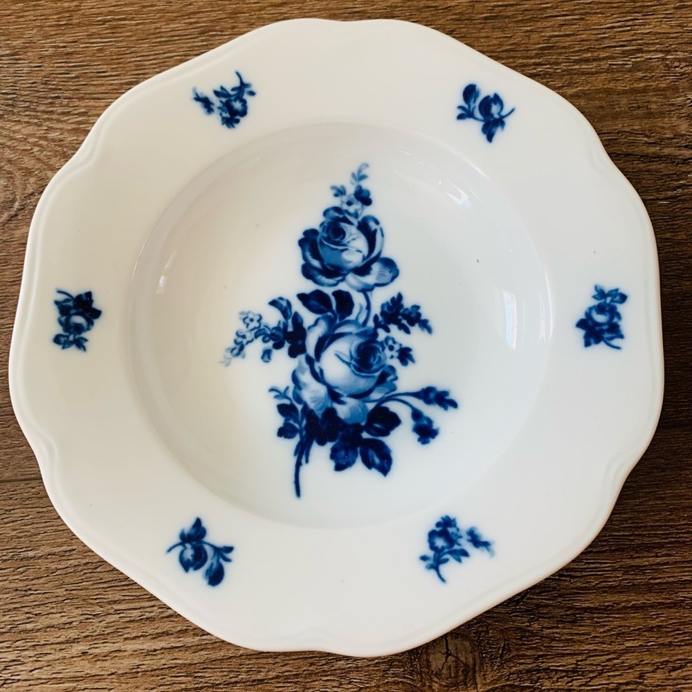Cobalt Underglazed Plates From Czechoslovakia